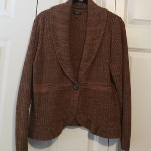Brown Apt. 9 shawl collar cardigan